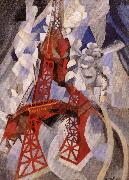 Delaunay, Robert Eiffel Tower or the Red Tower oil